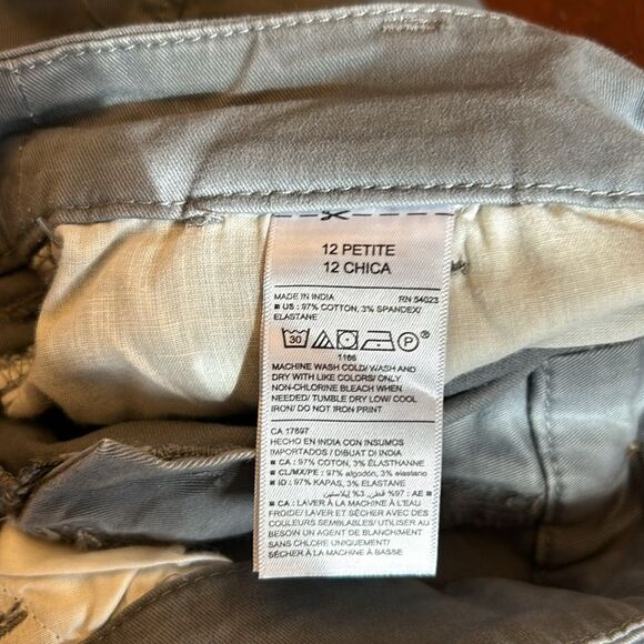Old Navy gray cotton boot cut pants Size 12 P New - Picture 9 of 9